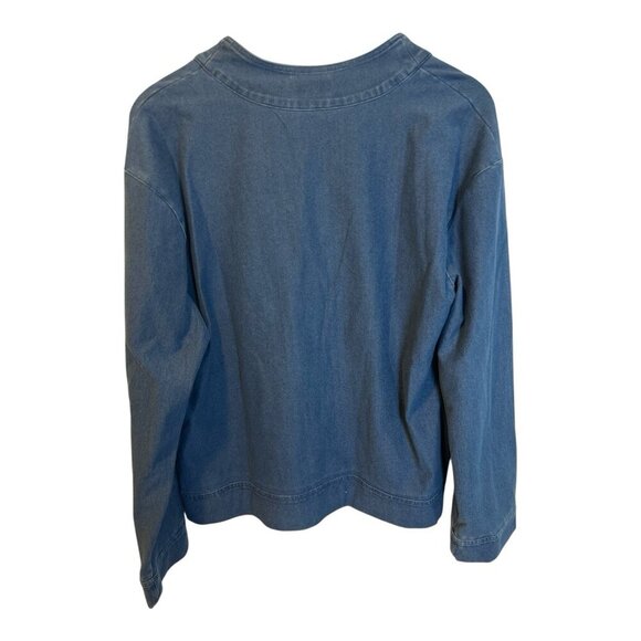 Ichi Ihkate Denim V-Neck Shirt Size Small Western 2026 Season Not In Stores NWT - Picture 3 of 7